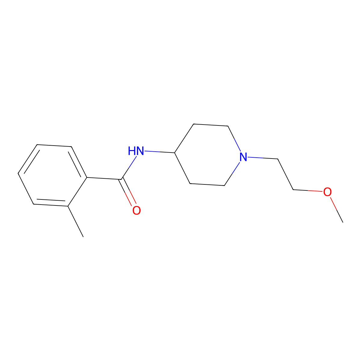 N-[1-(2-Methoxyethyl)piperidin-4-YL]-2-methylbenzamide molecular structure, CAS 1421514-00-2
