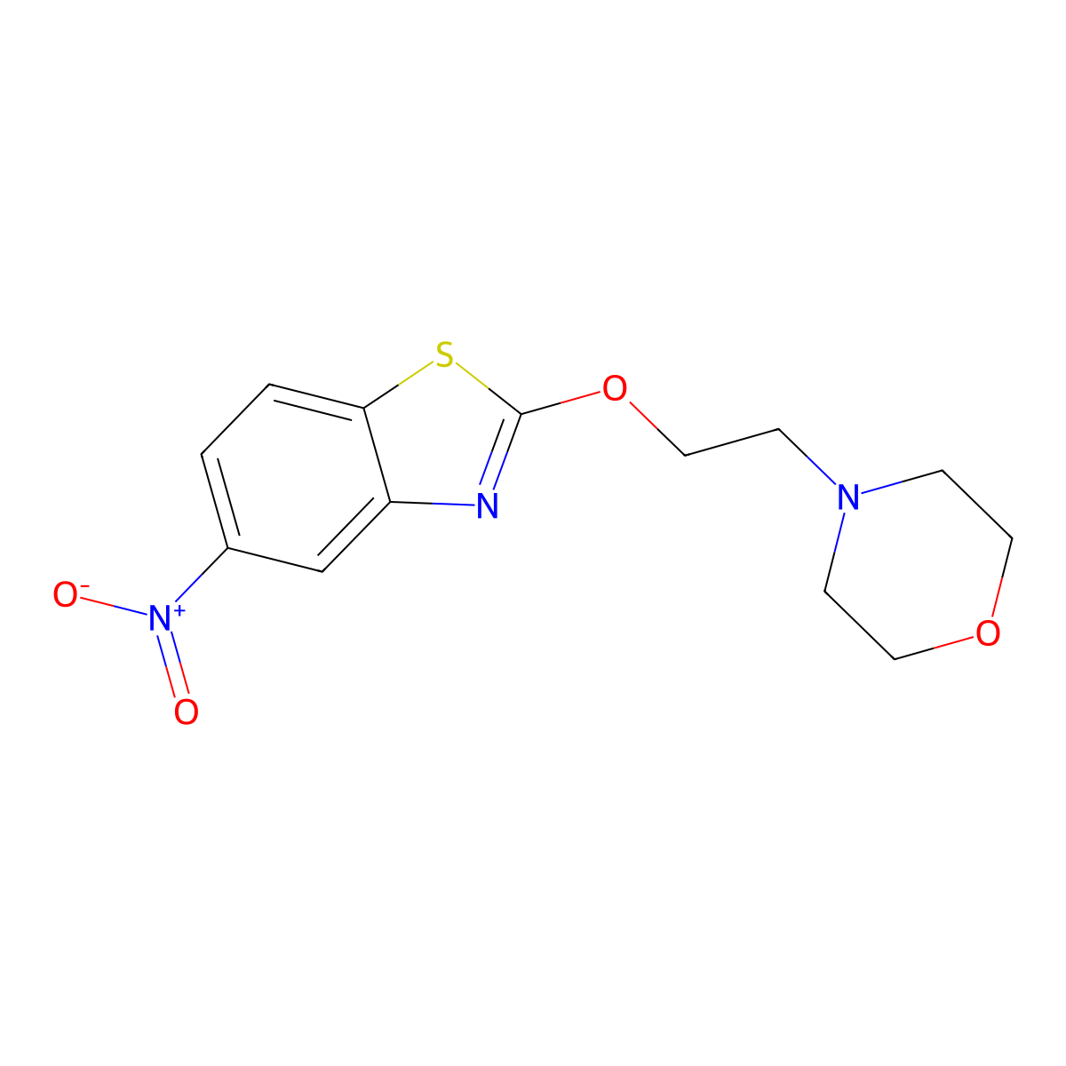 4-(2-((5-Nitrobenzo[d]thiazol-2-yl)oxy)ethyl)morpholine molecular structure, CAS 1421514-14-8