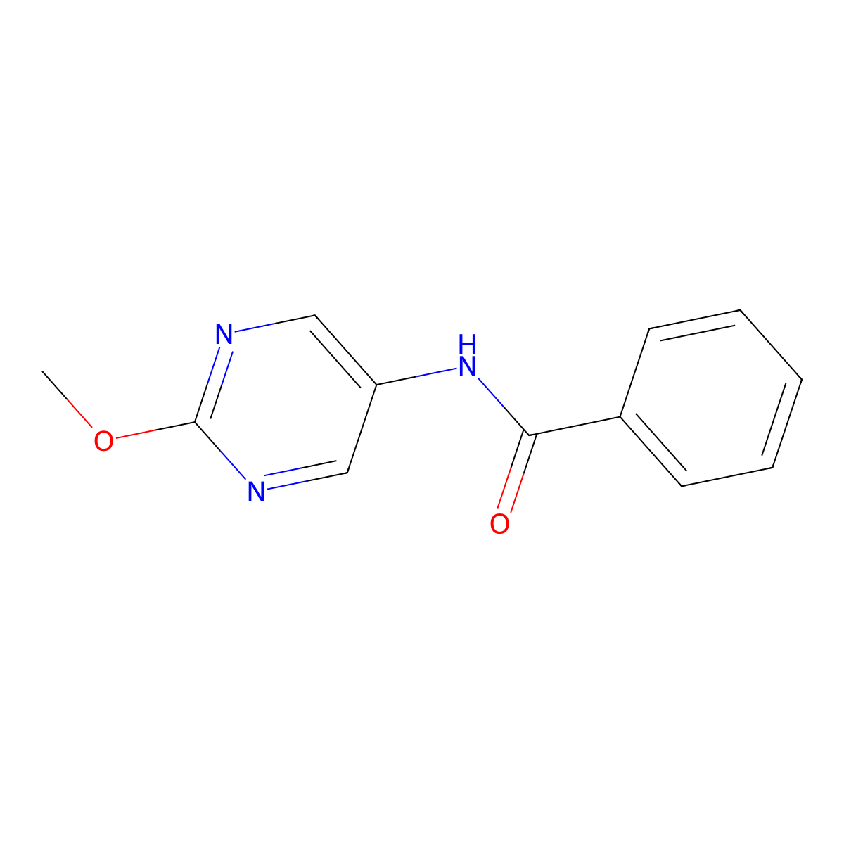 N-(2-methoxypyrimidin-5-yl)benzamide molecular structure, CAS 1421514-15-9
