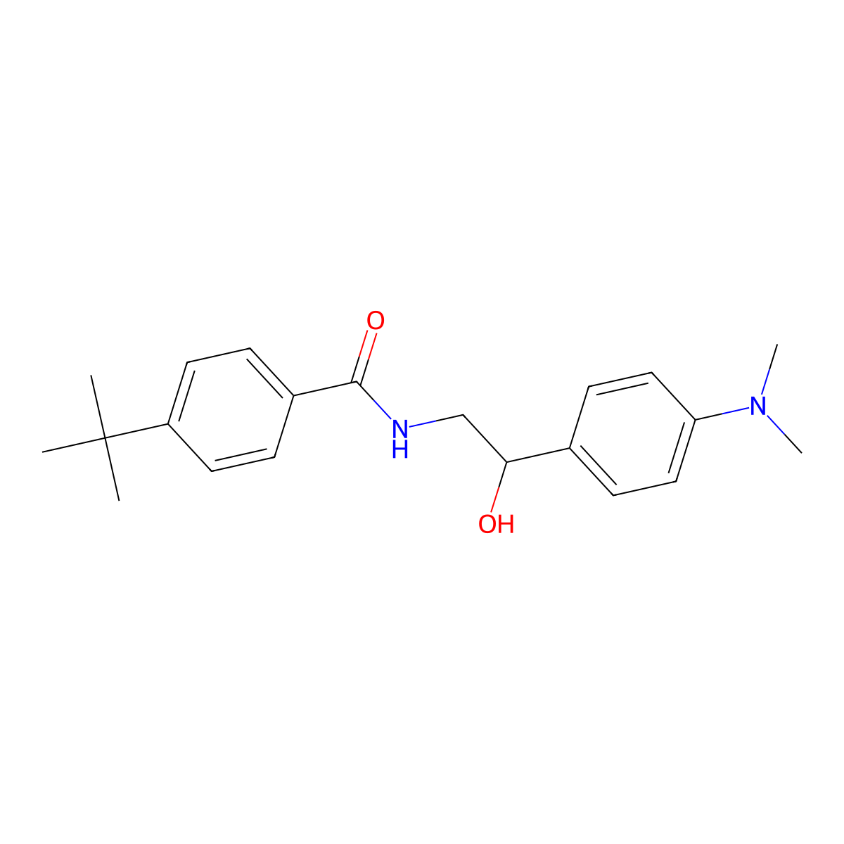 4-(tert-butyl)-N-(2-(4-(dimethylamino)phenyl)-2-hydroxyethyl)benzamide molecular structure, CAS 1421514-24-0