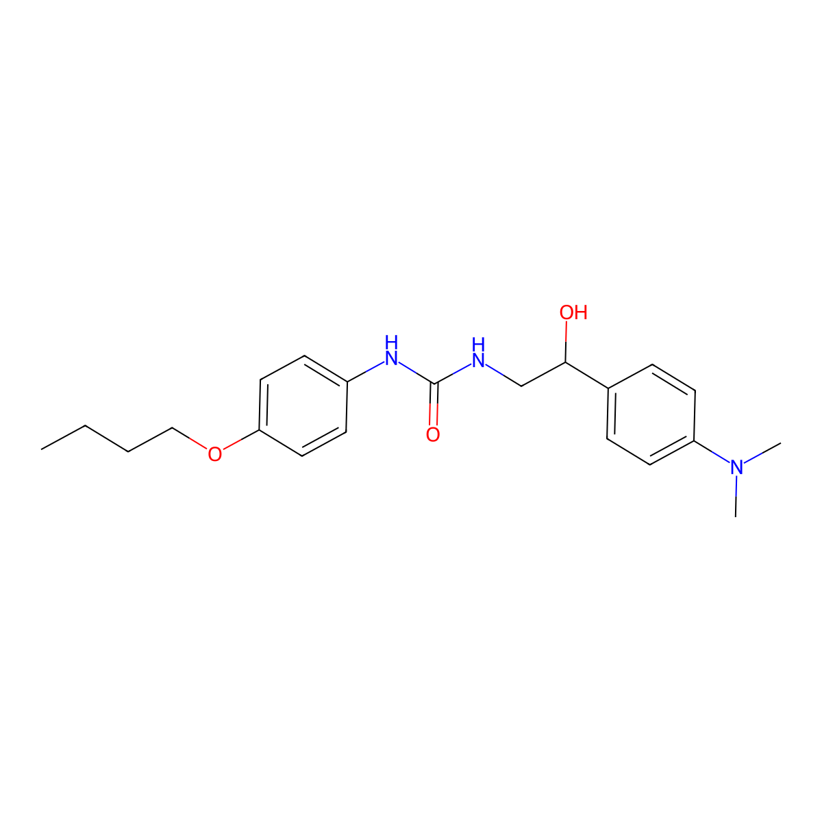 1-(4-Butoxyphenyl)-3-{2-[4-(dimethylamino)phenyl]-2-hydroxyethyl}urea molecular structure, CAS 1421514-42-2
