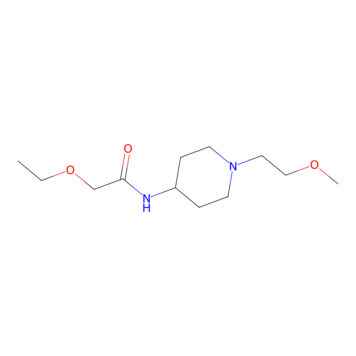 2-Ethoxy-N-[1-(2-methoxyethyl)piperidin-4-YL]acetamide molecular structure, CAS 1421515-35-6