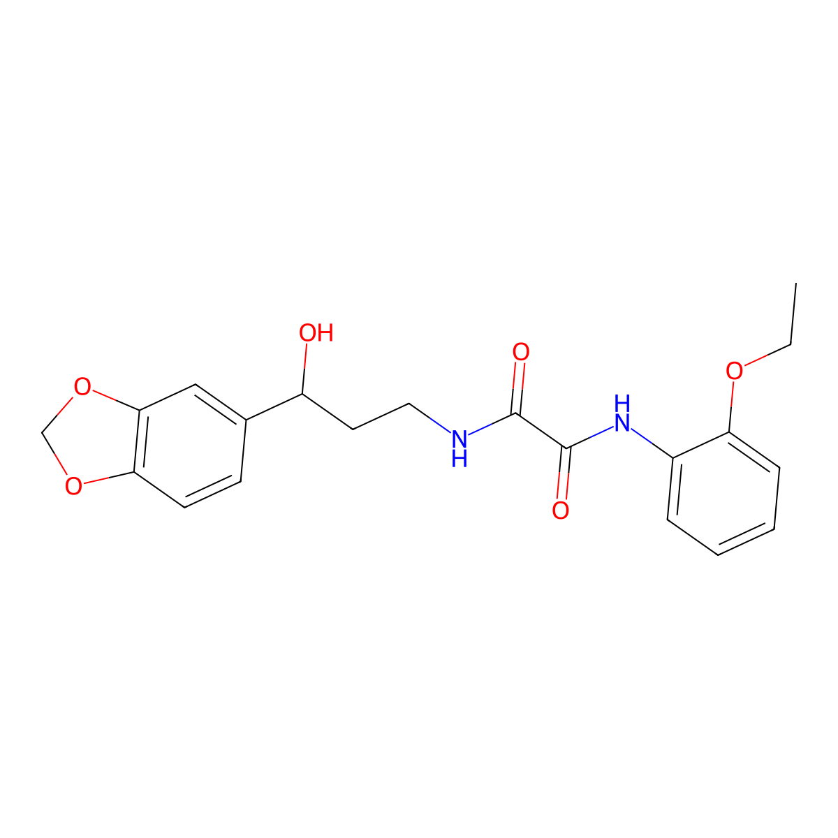 N1-(3-(benzo[d][1,3]dioxol-5-yl)-3-hydroxypropyl)-N2-(2-ethoxyphenyl)oxalamide molecular structure, CAS 1421515-65-2