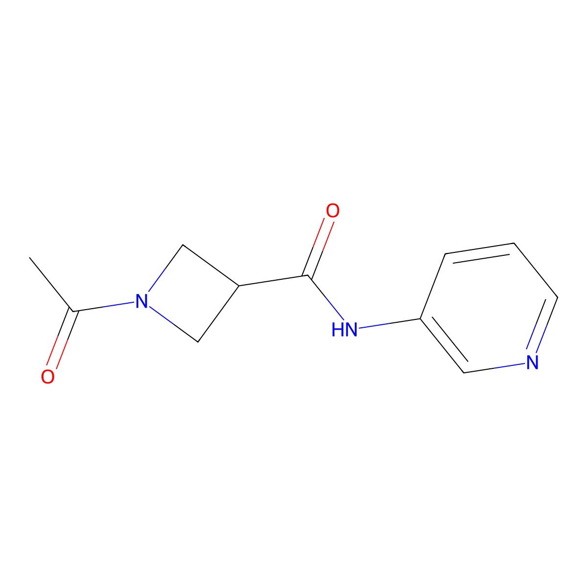 1-acetyl-N-(pyridin-3-yl)azetidine-3-carboxamide molecular structure, CAS 1421515-99-2