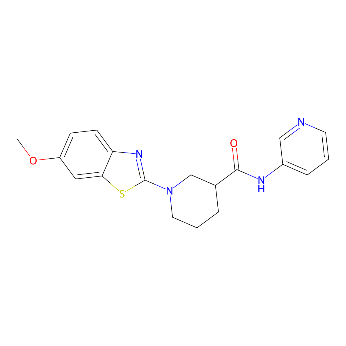 1-(6-methoxybenzo[d]thiazol-2-yl)-N-(pyridin-3-yl)piperidine-3-carboxamide molecular structure, CAS 1421516-99-5