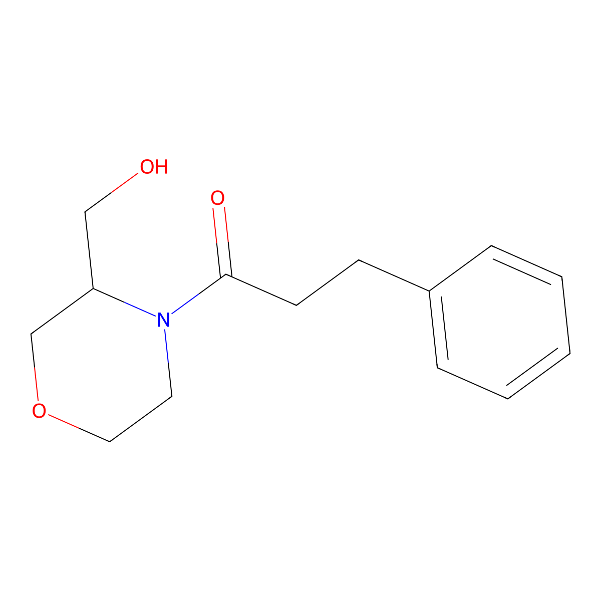 1-(3-(Hydroxymethyl)morpholino)-3-phenylpropan-1-one molecular structure, CAS 1421517-09-0
