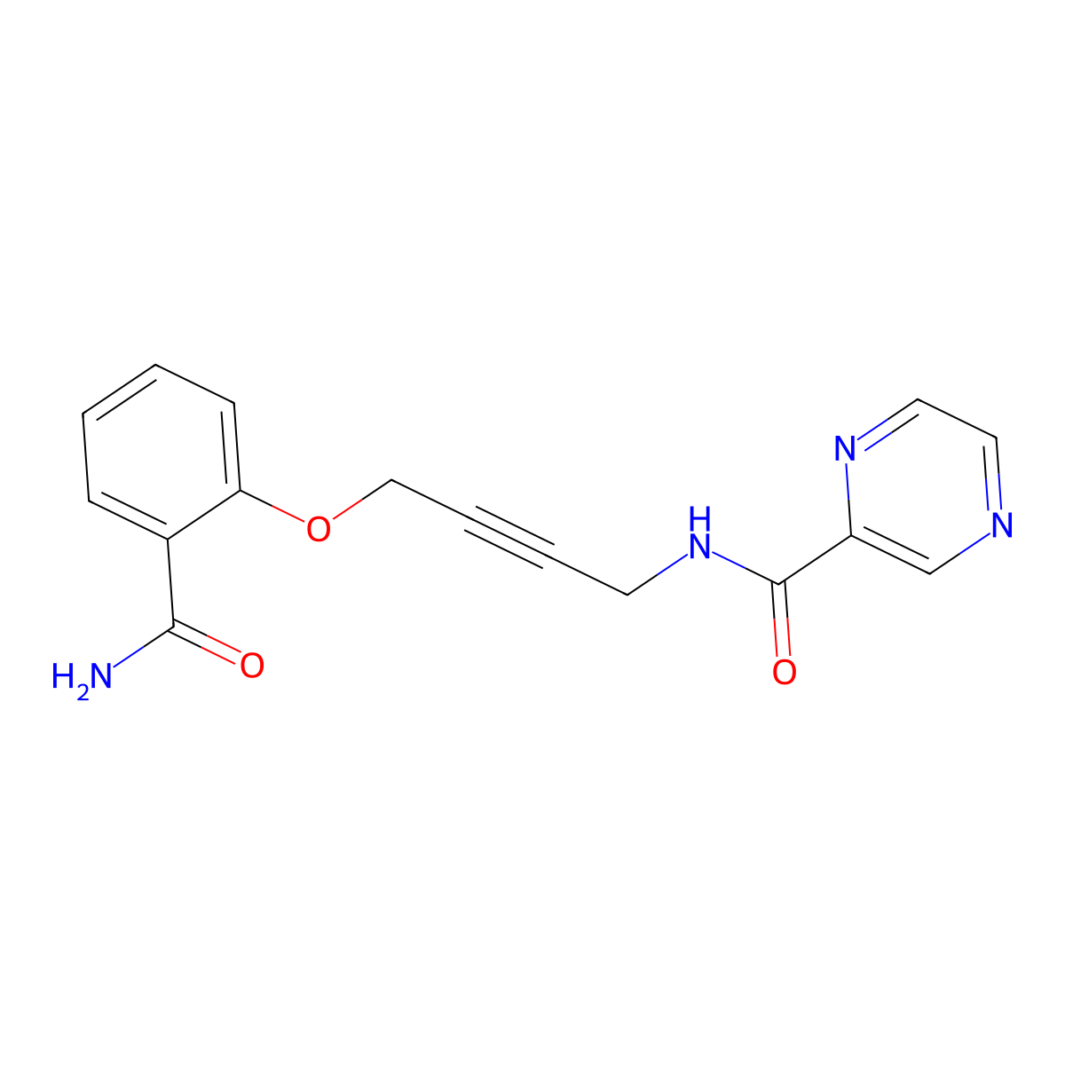N-[4-(2-Carbamoylphenoxy)but-2-YN-1-YL]pyrazine-2-carboxamide molecular structure, CAS 1421517-22-7