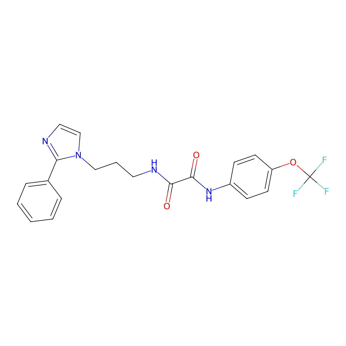 N1-(3-(2-phenyl-1H-imidazol-1-yl)propyl)-N2-(4-(trifluoromethoxy)phenyl)oxalamide molecular structure, CAS 1421517-57-8