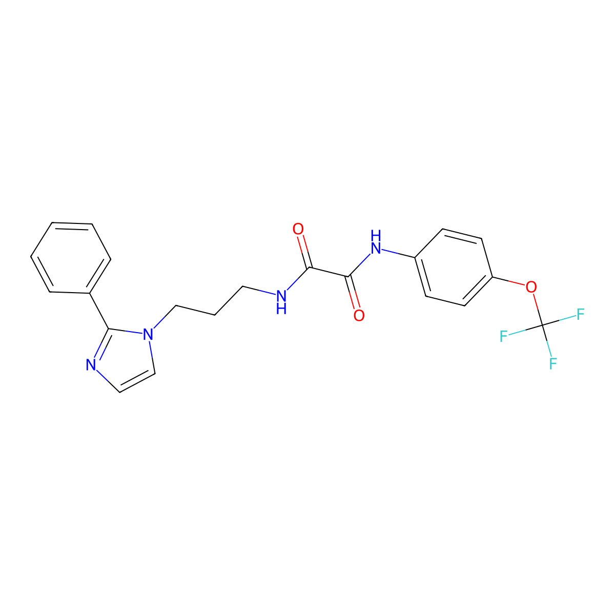 N1-(3-(2-phenyl-1H-imidazol-1-yl)propyl)-N2-(4-(trifluoromethoxy)phenyl)oxalamide molecular structure, CAS 1421517-57-8