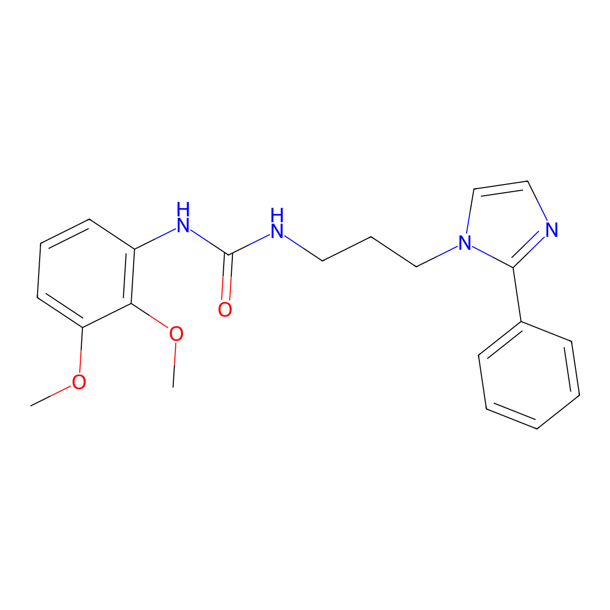 1-(2,3-dimethoxyphenyl)-3-(3-(2-phenyl-1H-imidazol-1-yl)propyl)urea molecular structure, CAS 1421517-59-0