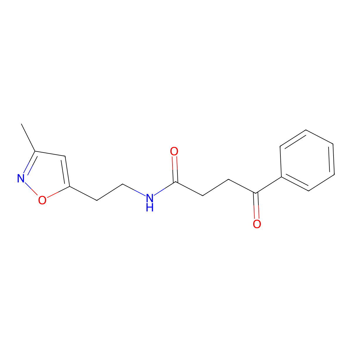 N-(2-(3-methylisoxazol-5-yl)ethyl)-4-oxo-4-phenylbutanamide molecular structure, CAS 1421517-63-6
