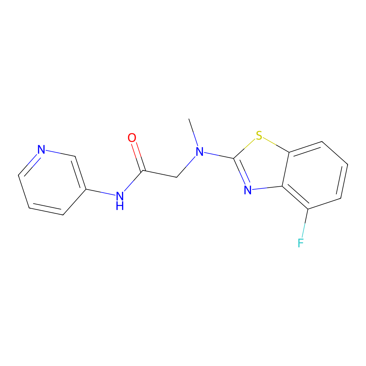 2-((4-fluorobenzo[d]thiazol-2-yl)(methyl)amino)-N-(pyridin-3-yl)acetamide molecular structure, CAS 1421517-64-7