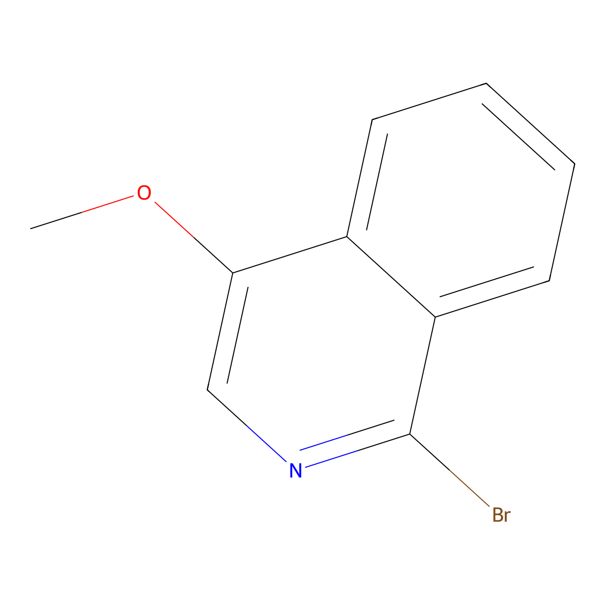 1-Bromo-4-methoxyisoquinoline molecular structure, CAS 1421517-83-0