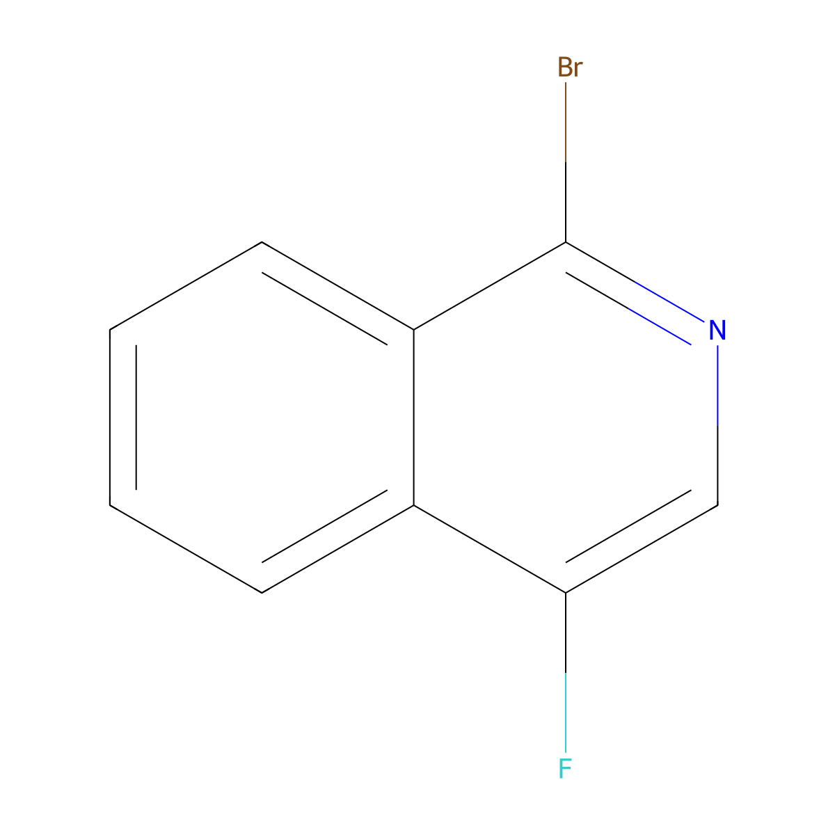 1-Bromo-4-fluoroisoquinoline molecular structure, CAS 1421517-86-3