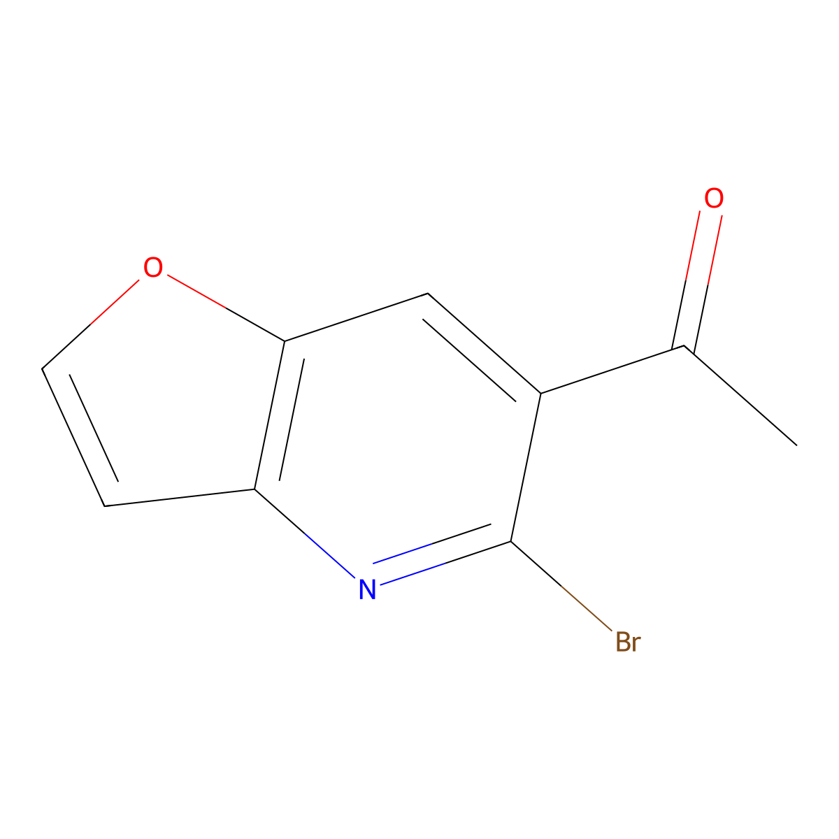 1-(5-Bromofuro[3,2-B]pyridin-6-YL)ethanone molecular structure, CAS 1421517-91-0
