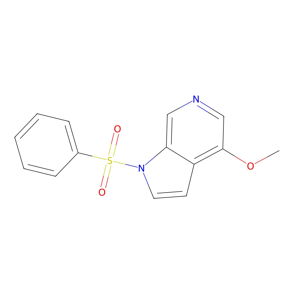 4-methoxy-1-(phenylsulfonyl)-1H-pyrrolo[2,3-c]pyridine molecular structure, CAS 1421517-99-8