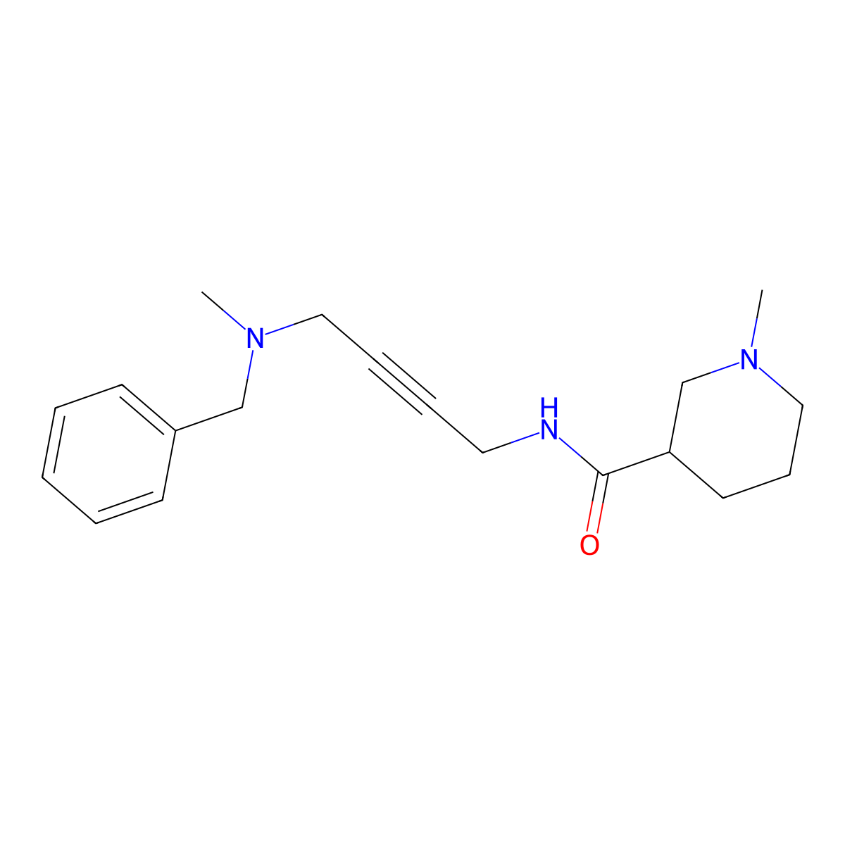 N-{4-[Benzyl(methyl)amino]but-2-YN-1-YL}-1-methylpiperidine-3-carboxamide molecular structure, CAS 1421522-08-8