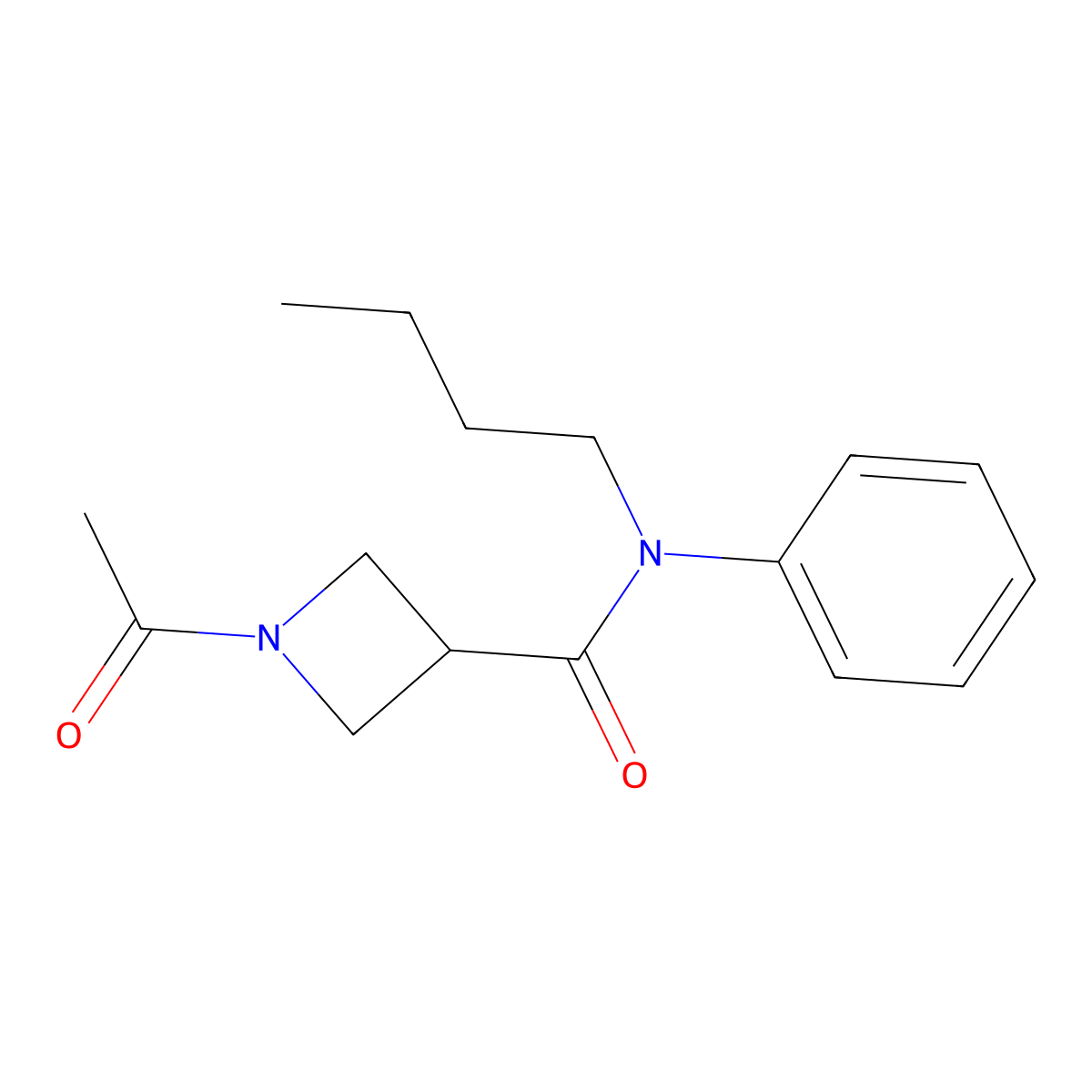 1-acetyl-N-butyl-N-phenylazetidine-3-carboxamide molecular structure, CAS 1421522-16-8
