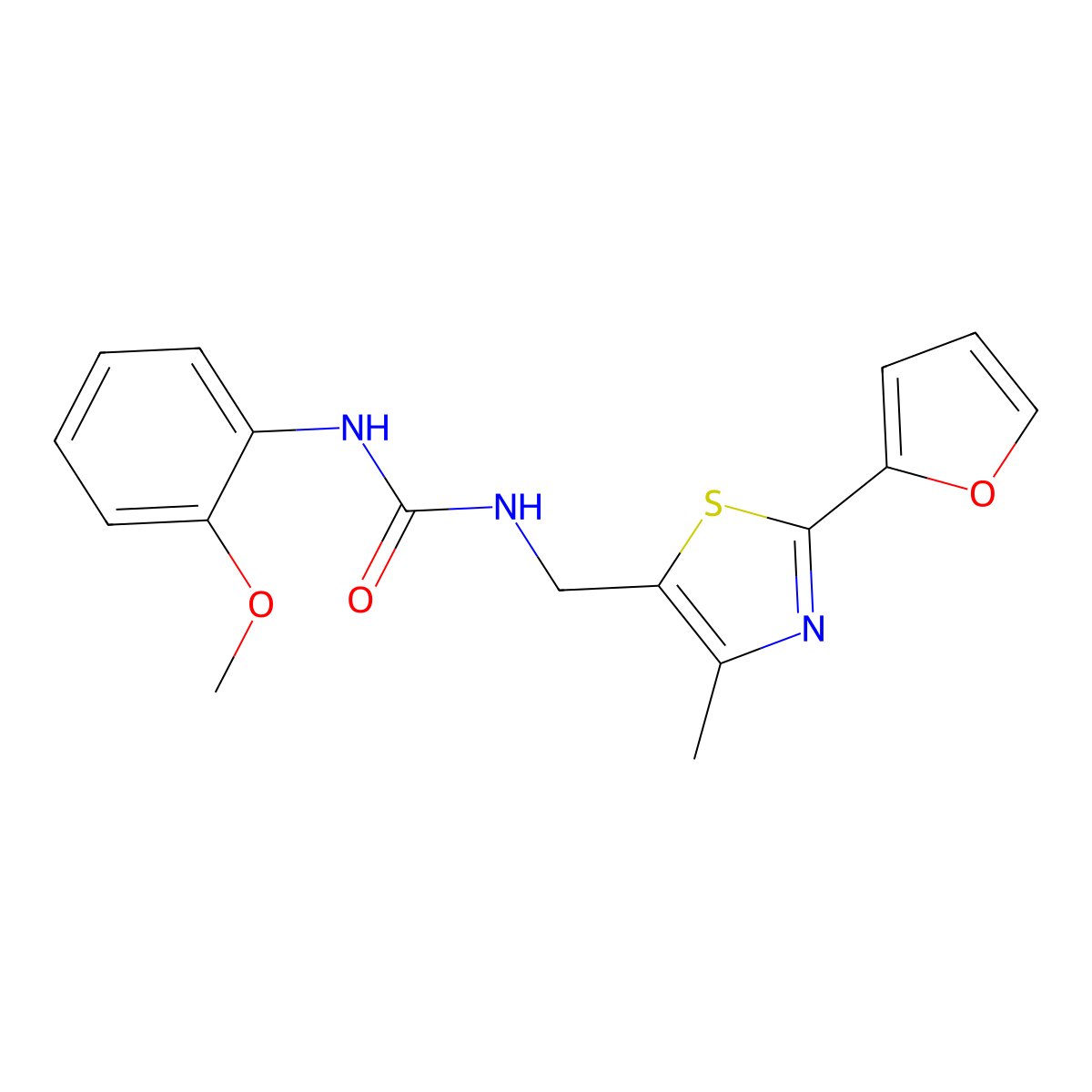 1-((2-(Furan-2-yl)-4-methylthiazol-5-yl)methyl)-3-(2-methoxyphenyl)urea molecular structure, CAS 1421522-18-0