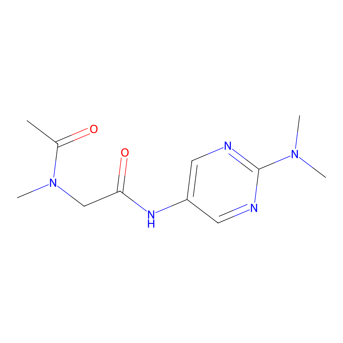 N-[2-(Dimethylamino)pyrimidin-5-YL]-2-(N-methylacetamido)acetamide molecular structure, CAS 1421522-39-5