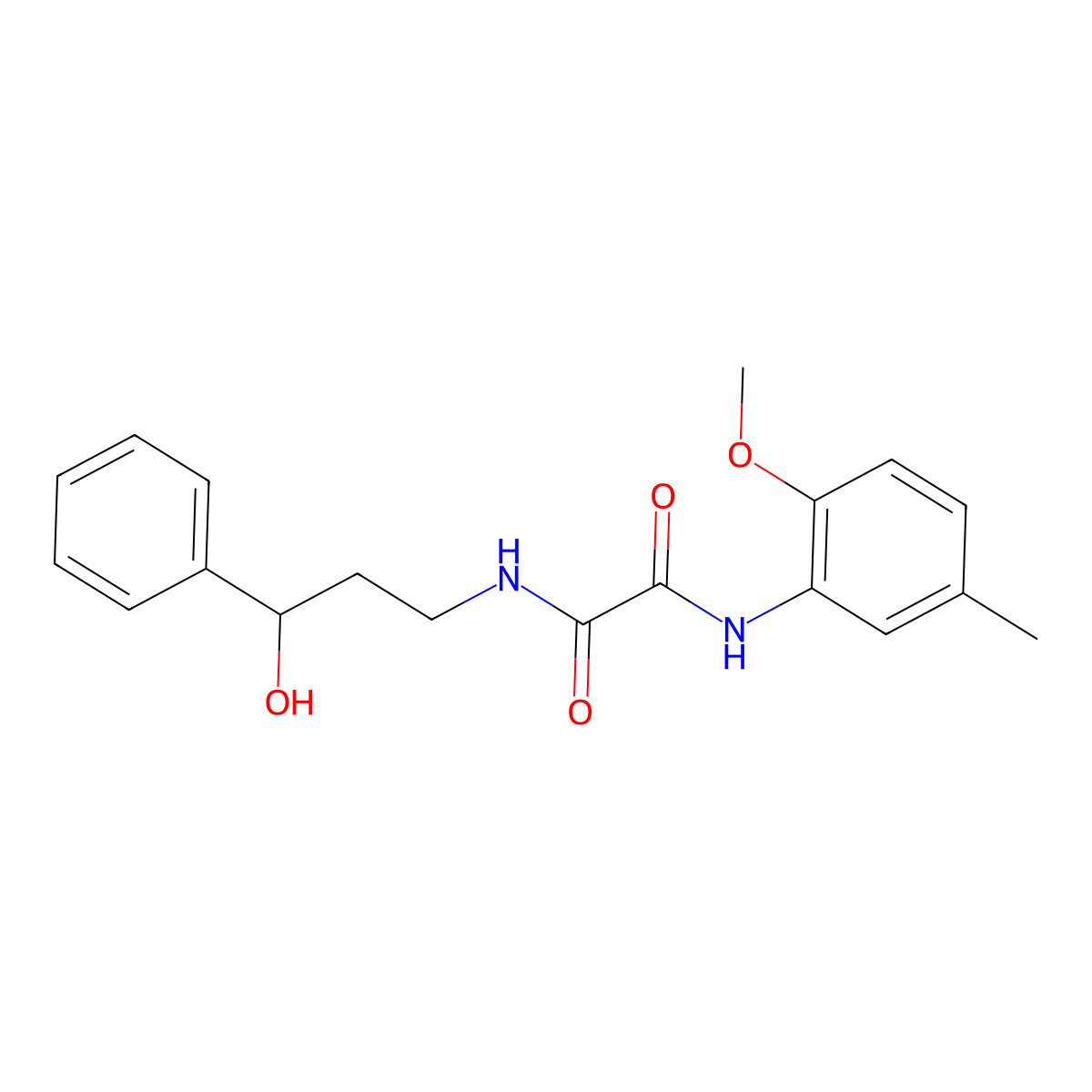 N1-(3-hydroxy-3-phenylpropyl)-N2-(2-methoxy-5-methylphenyl)oxalamide molecular structure, CAS 1421522-47-5