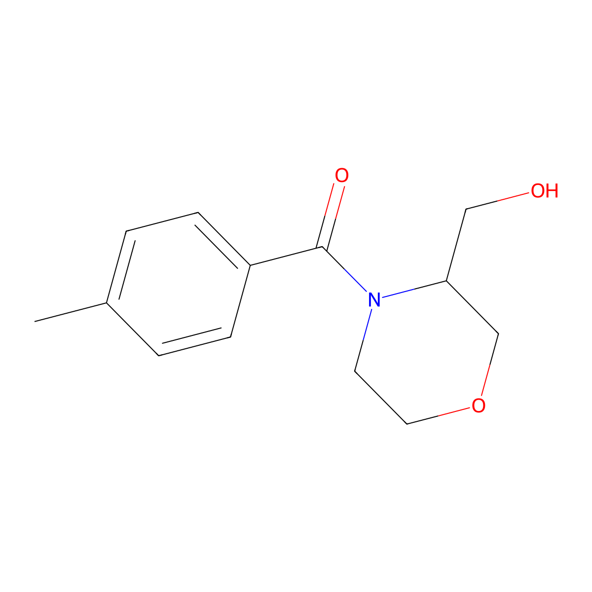 (3-(Hydroxymethyl)morpholino)(p-tolyl)methanone molecular structure, CAS 1421522-73-7