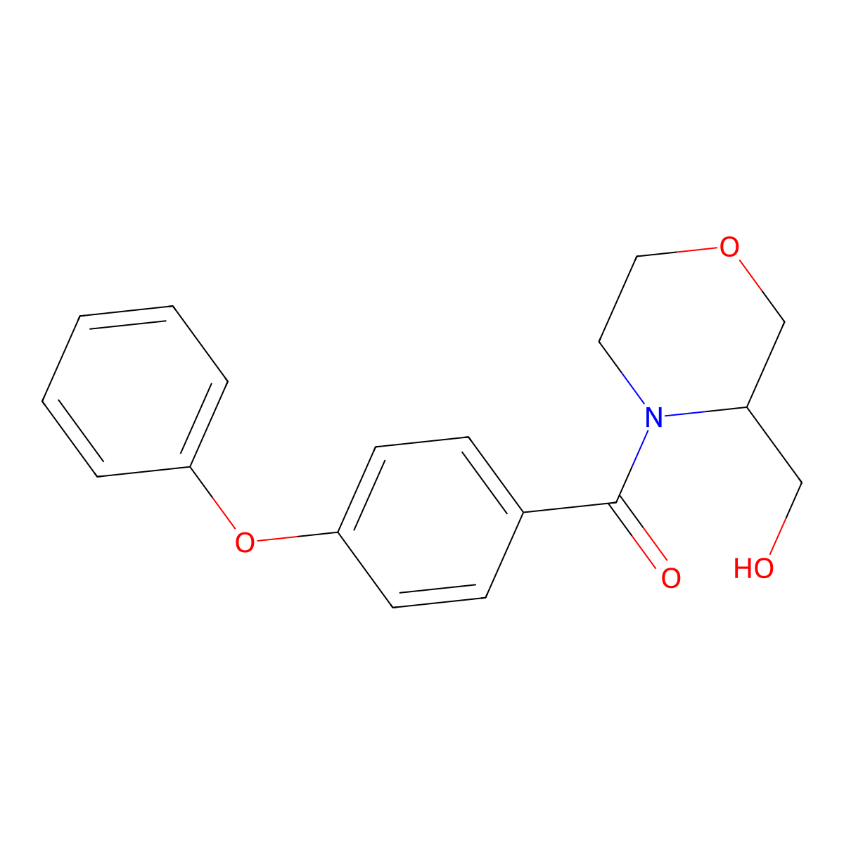 (3-(Hydroxymethyl)morpholino)(4-phenoxyphenyl)methanone molecular structure, CAS 1421522-93-1