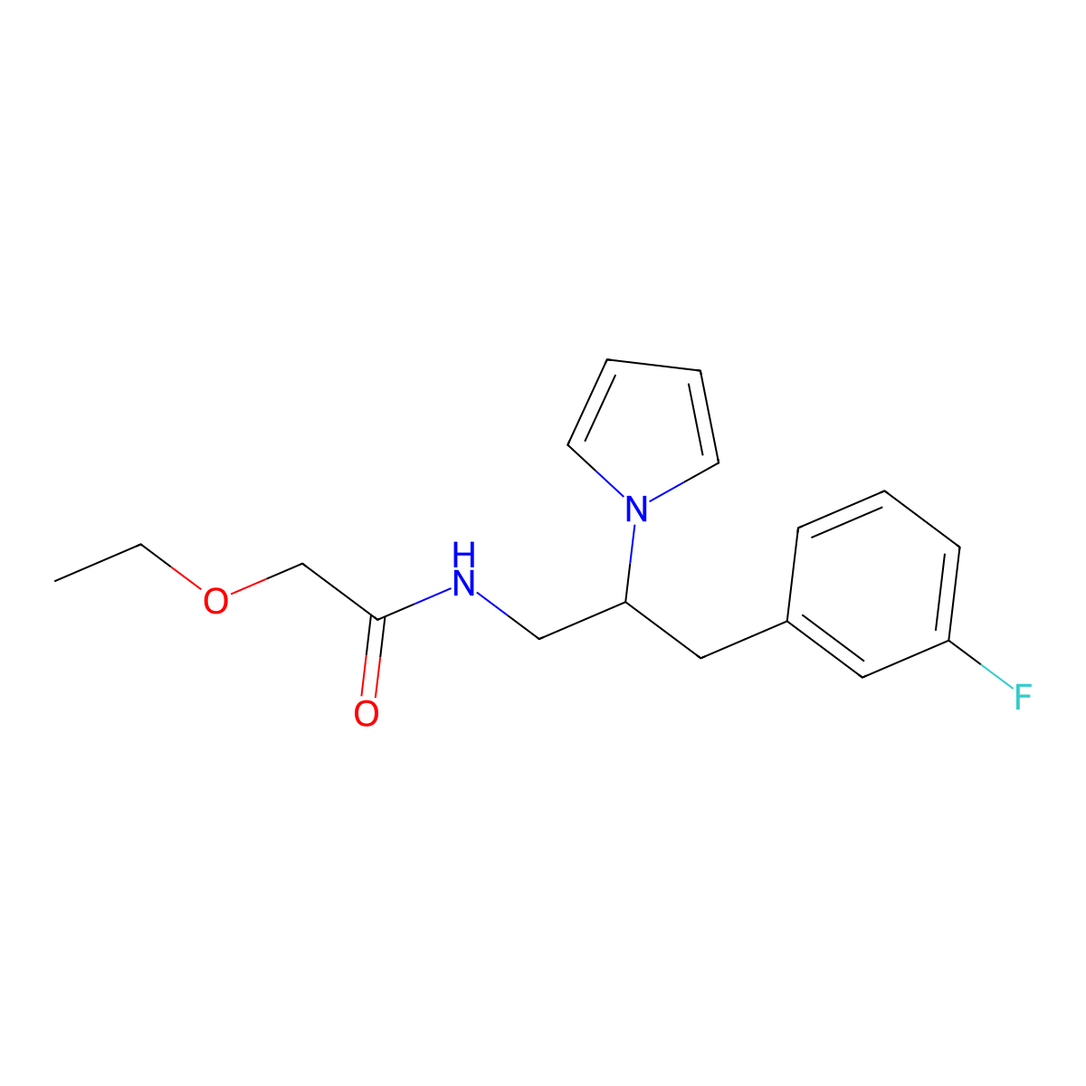 2-ethoxy-N-[3-(3-fluorophenyl)-2-(1H-pyrrol-1-yl)propyl]acetamide molecular structure, CAS 1421523-10-5