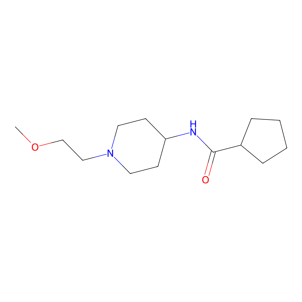 N-[1-(2-Methoxyethyl)piperidin-4-YL]cyclopentanecarboxamide molecular structure, CAS 1421523-17-2