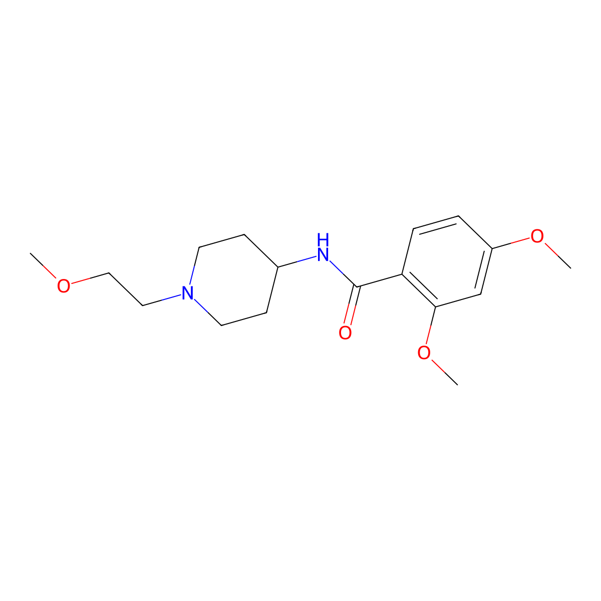 2,4-Dimethoxy-N-[1-(2-methoxyethyl)piperidin-4-YL]benzamide molecular structure, CAS 1421523-23-0
