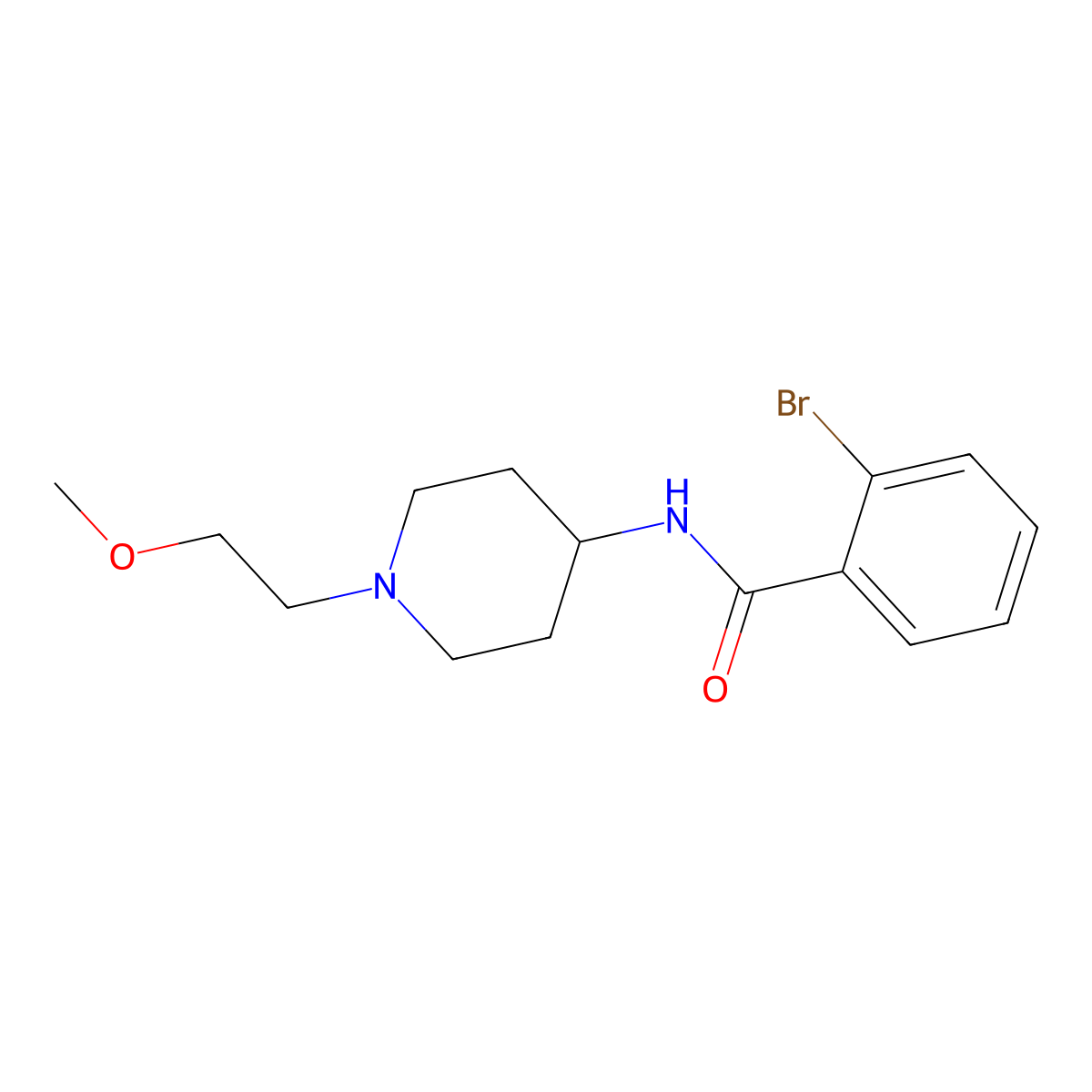 2-Bromo-N-[1-(2-methoxyethyl)piperidin-4-YL]benzamide molecular structure, CAS 1421523-31-0