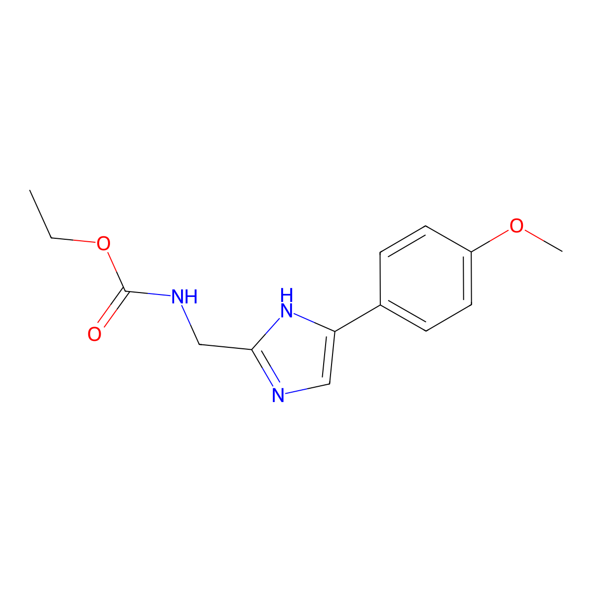 ethyl ((4-(4-methoxyphenyl)-1H-imidazol-2-yl)methyl)carbamate molecular structure, CAS 1421523-33-2