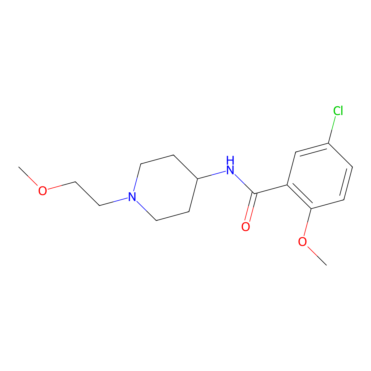 5-Chloro-2-methoxy-N-[1-(2-methoxyethyl)piperidin-4-YL]benzamide molecular structure, CAS 1421523-37-6