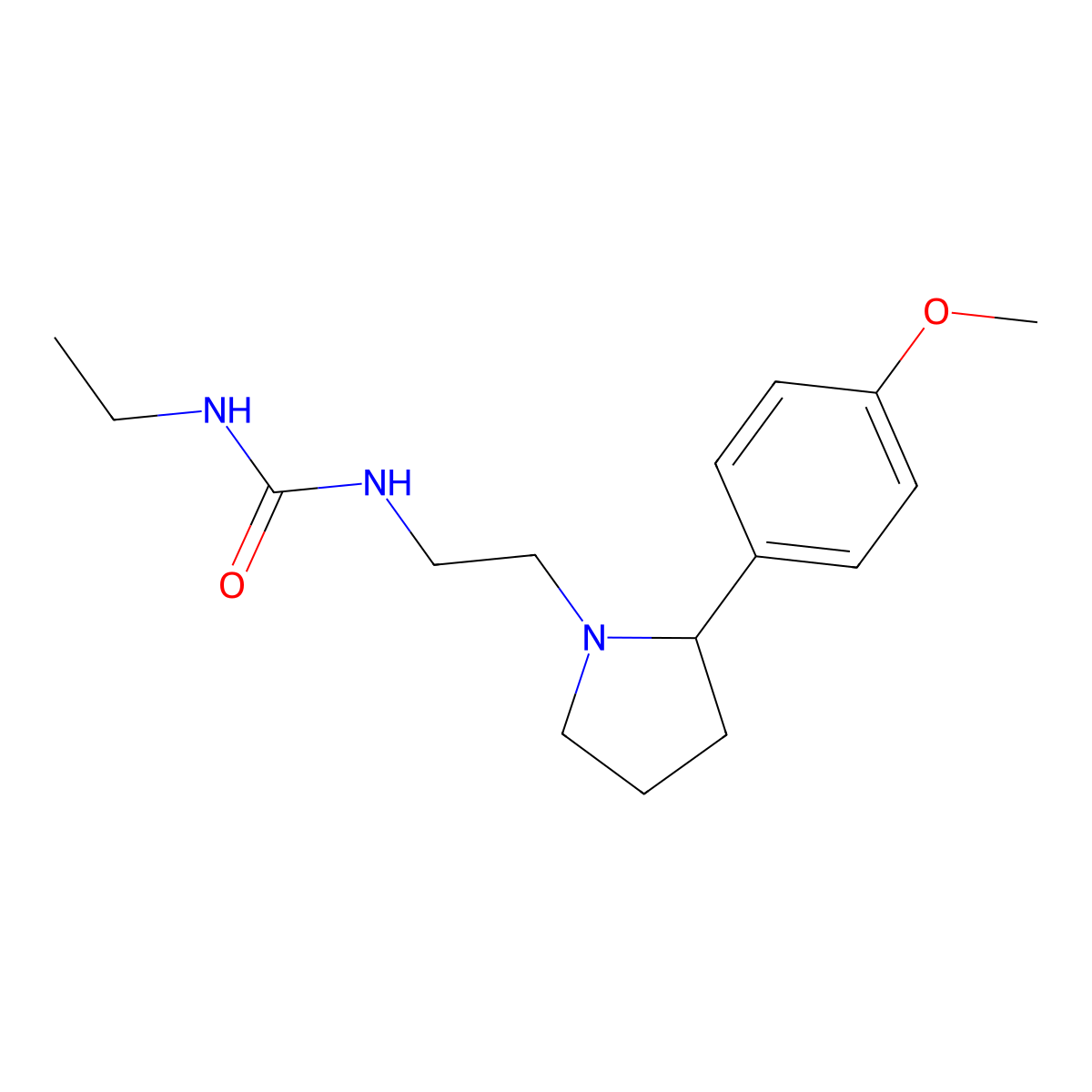 1-Ethyl-3-(2-(2-(4-methoxyphenyl)pyrrolidin-1-yl)ethyl)urea molecular structure, CAS 1421523-43-4