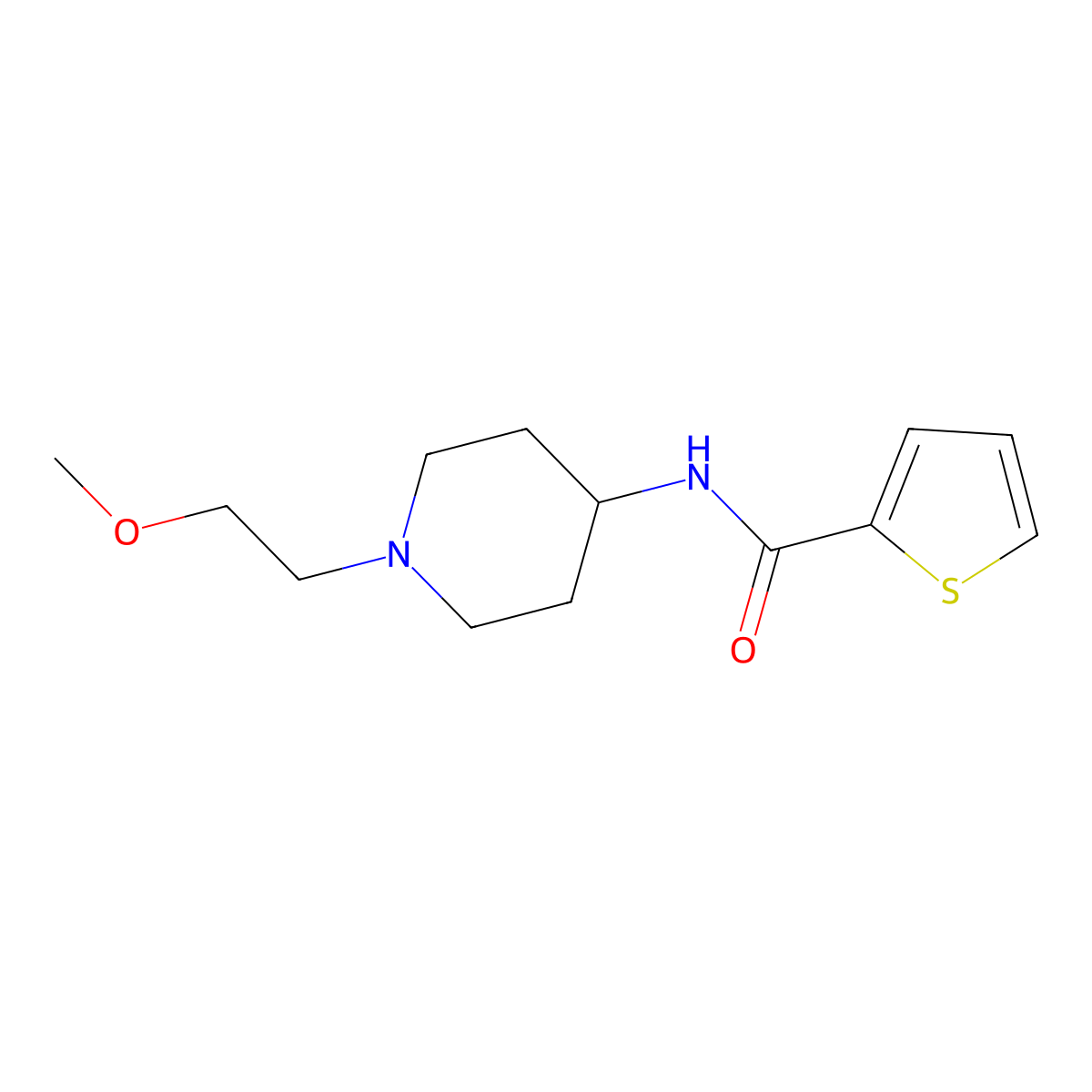 N-[1-(2-Methoxyethyl)piperidin-4-YL]thiophene-2-carboxamide molecular structure, CAS 1421523-60-5