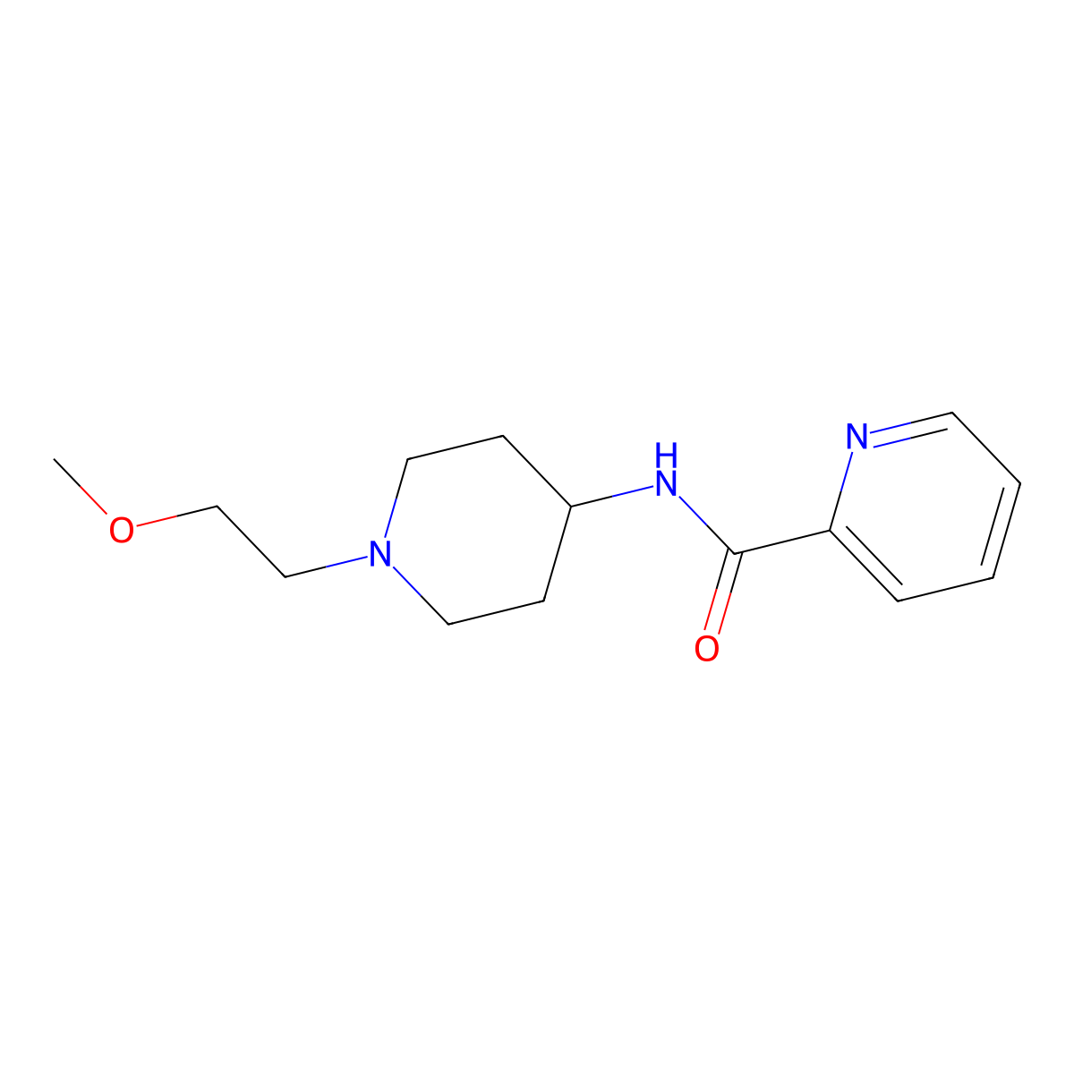 N-[1-(2-methoxyethyl)piperidin-4-yl]pyridine-2-carboxamide molecular structure, CAS 1421523-65-0