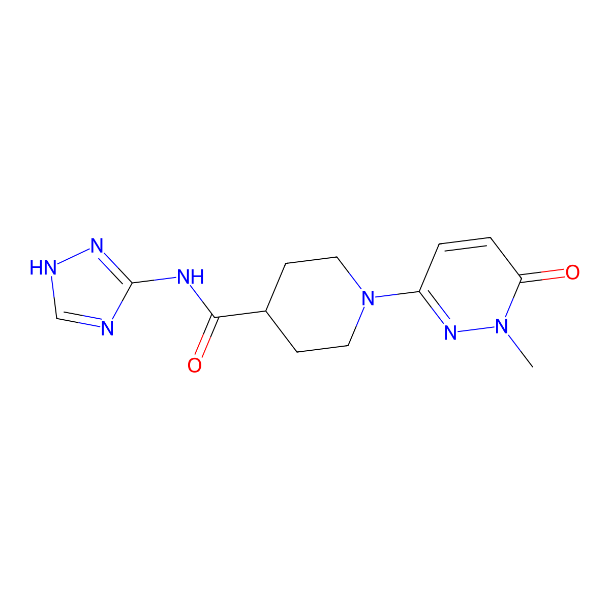 1-(1-methyl-6-oxo-1,6-dihydropyridazin-3-yl)-N-(1H-1,2,4-triazol-3-yl)piperidine-4-carboxamide molecular structure, CAS 1421524-02-8