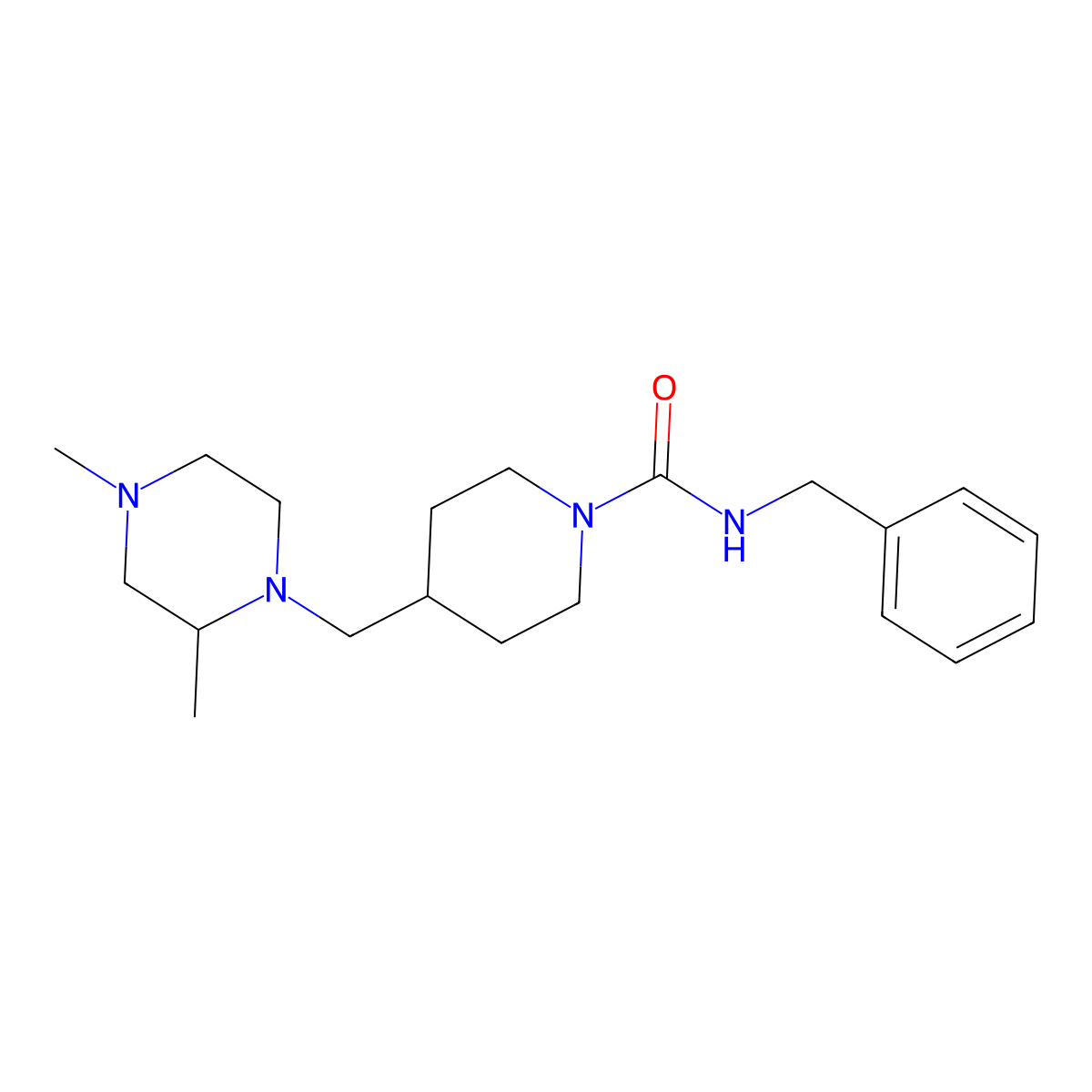 N-Benzyl-4-[(2,4-dimethylpiperazin-1-YL)methyl]piperidine-1-carboxamide molecular structure, CAS 1421524-09-5