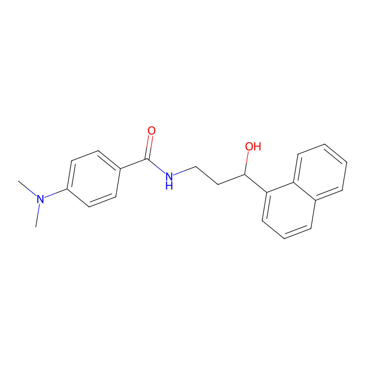 4-(Dimethylamino)-N-[3-hydroxy-3-(naphthalen-1-YL)propyl]benzamide molecular structure, CAS 1421524-46-0