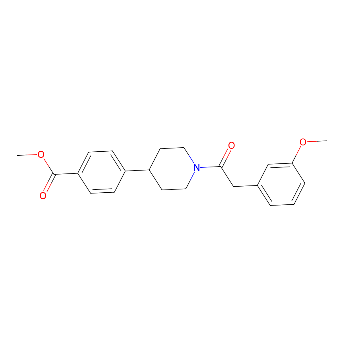 Methyl 4-{1-[2-(3-methoxyphenyl)acetyl]piperidin-4-YL}benzoate molecular structure, CAS 1421524-57-3