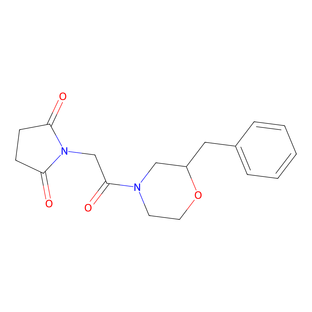 1-(2-(2-Benzylmorpholino)-2-oxoethyl)pyrrolidine-2,5-dione molecular structure, CAS 1421524-66-4