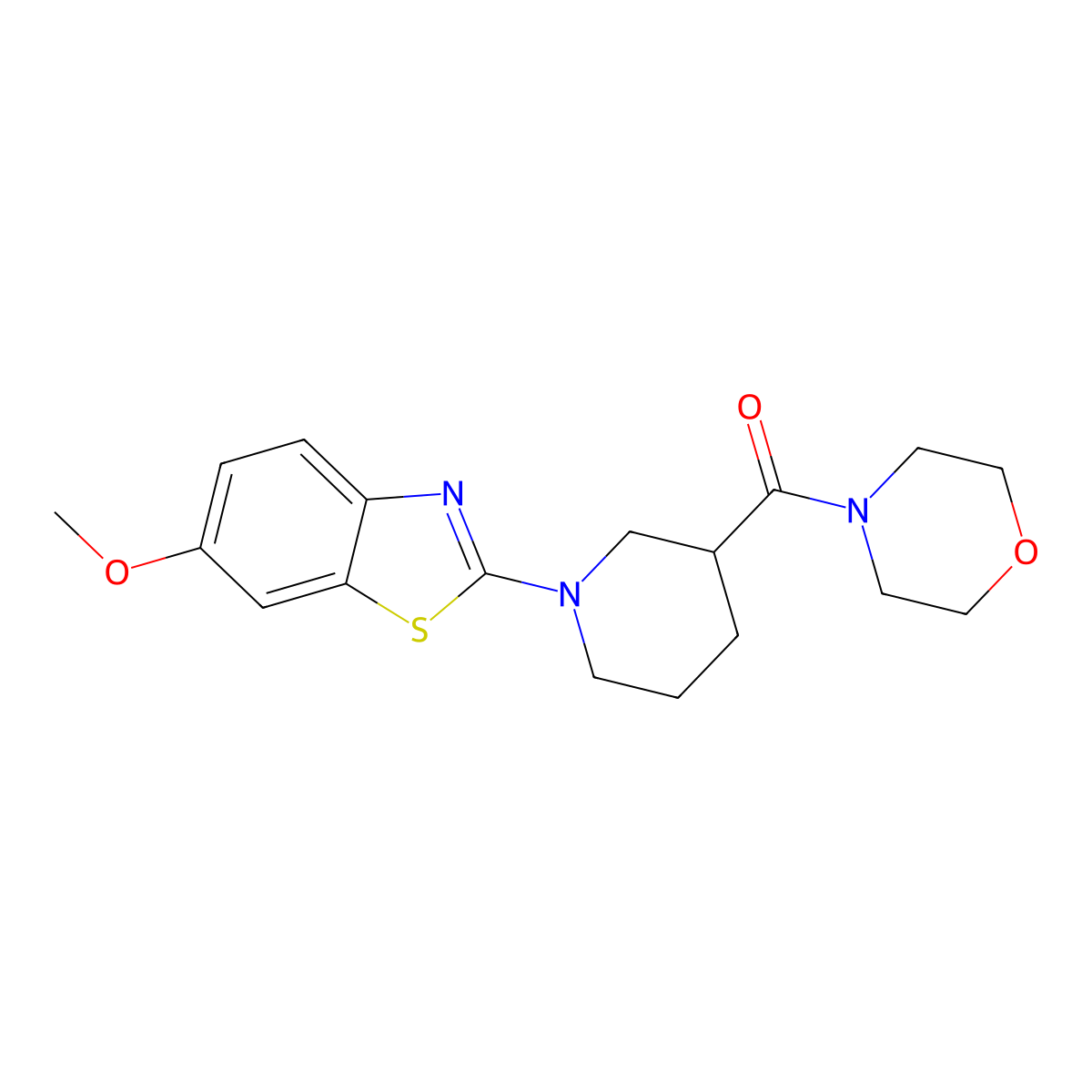 (1-(6-Methoxybenzo[d]thiazol-2-yl)piperidin-3-yl)(morpholino)methanone molecular structure, CAS 1421526-23-9