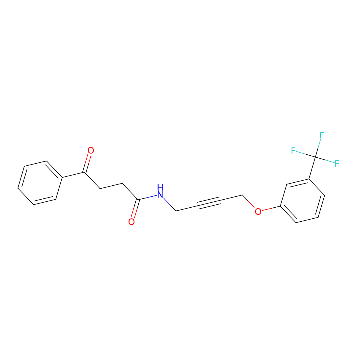 4-Oxo-4-phenyl-N-{4-[3-(trifluoromethyl)phenoxy]but-2-YN-1-YL}butanamide molecular structure, CAS 1421526-49-9