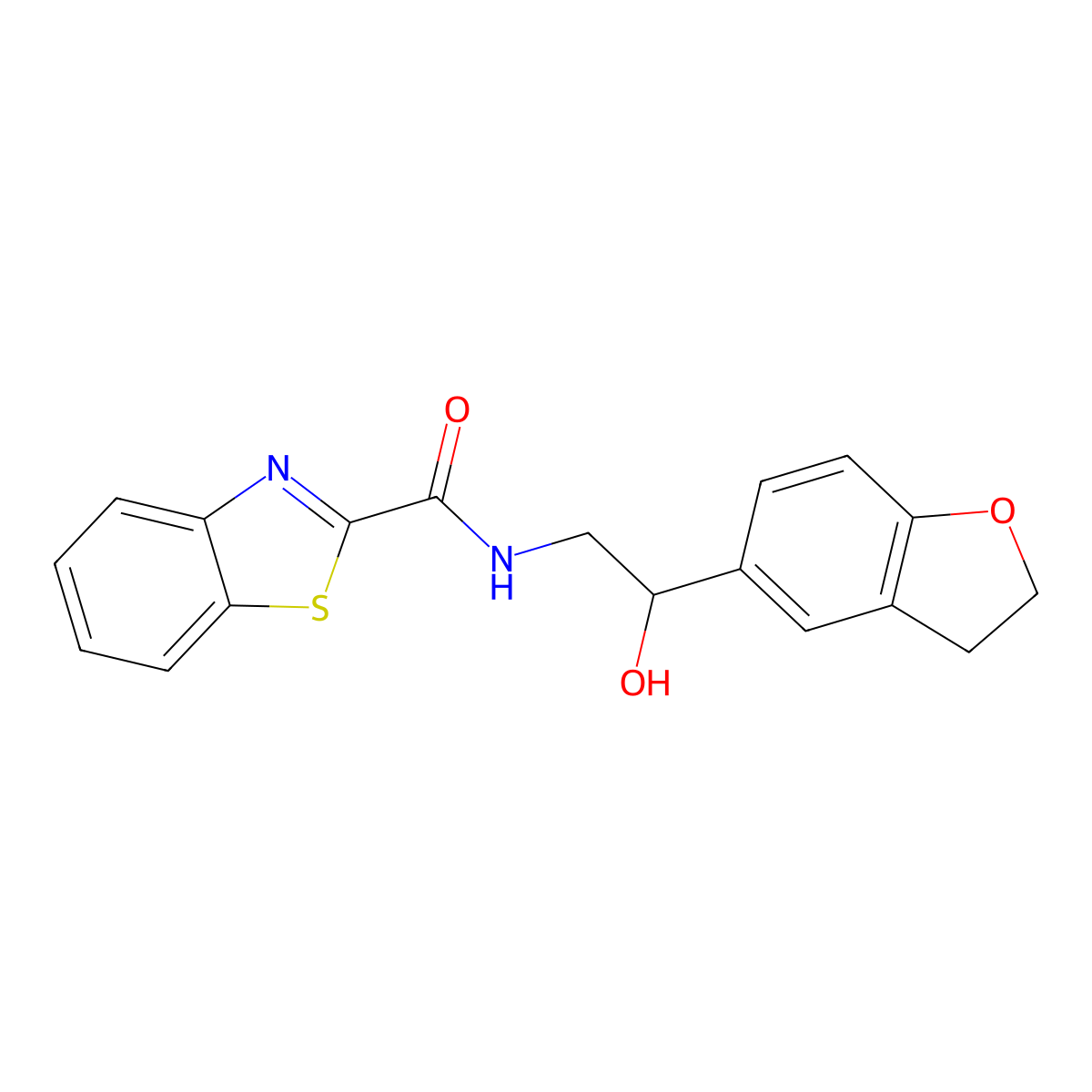 N-[2-(2,3-Dihydro-1-benzofuran-5-YL)-2-hydroxyethyl]-1,3-benzothiazole-2-carboxamide molecular structure, CAS 1421528-06-4