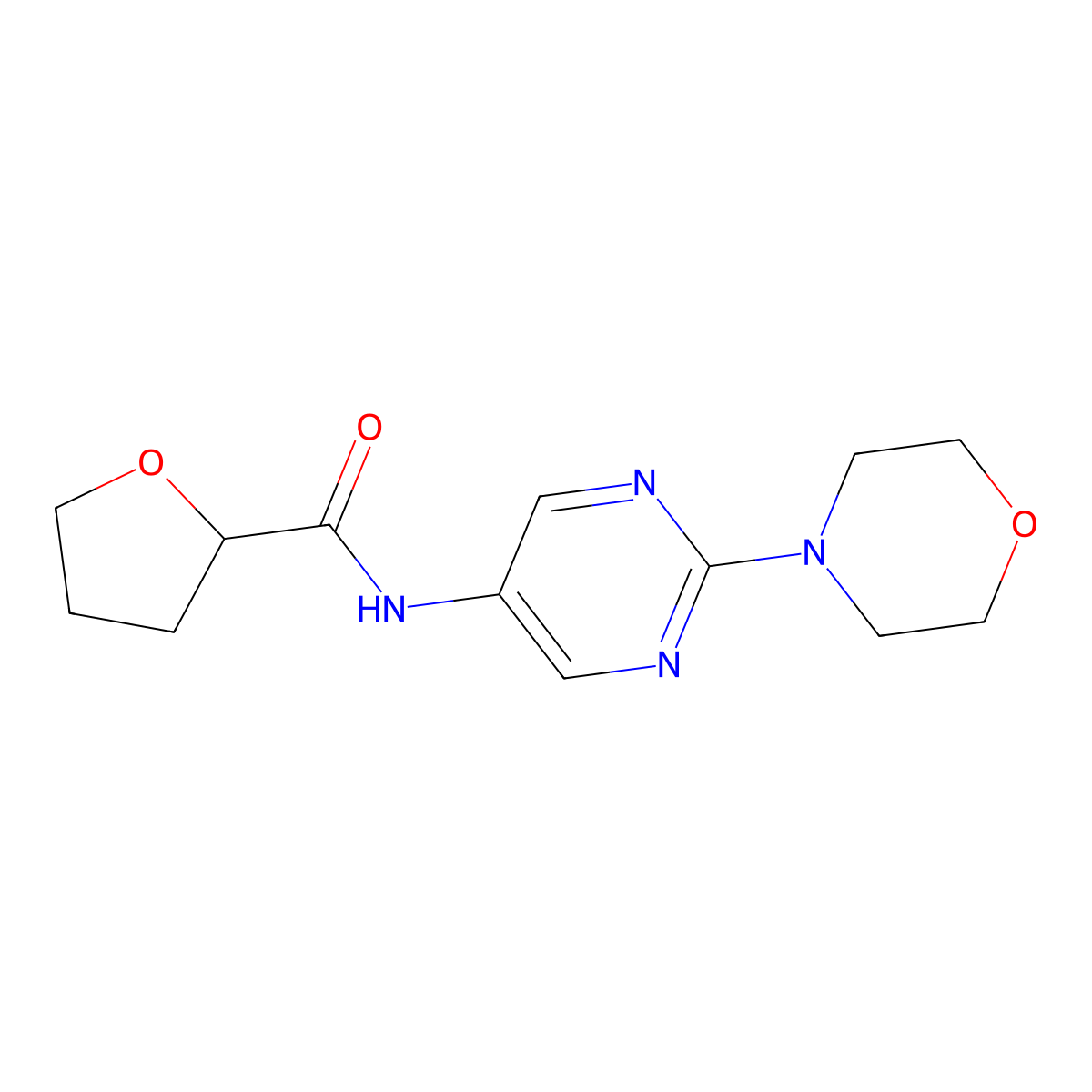 N-[2-(Morpholin-4-YL)pyrimidin-5-YL]oxolane-2-carboxamide molecular structure, CAS 1421528-10-0
