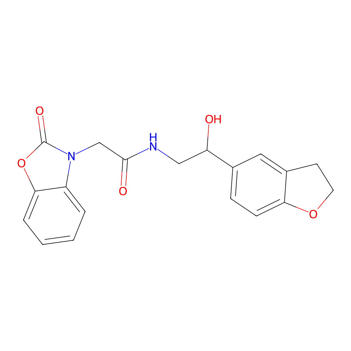 N-(2-(2,3-dihydrobenzofuran-5-yl)-2-hydroxyethyl)-2-(2-oxobenzo[d]oxazol-3(2H)-yl)acetamide molecular structure, CAS 1421528-12-2