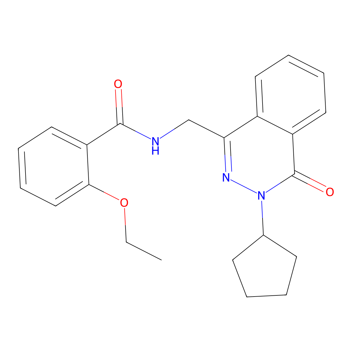 N-[(3-cyclopentyl-4-oxo-3,4-dihydrophthalazin-1-yl)methyl]-2-ethoxybenzamide molecular structure, CAS 1421528-13-3