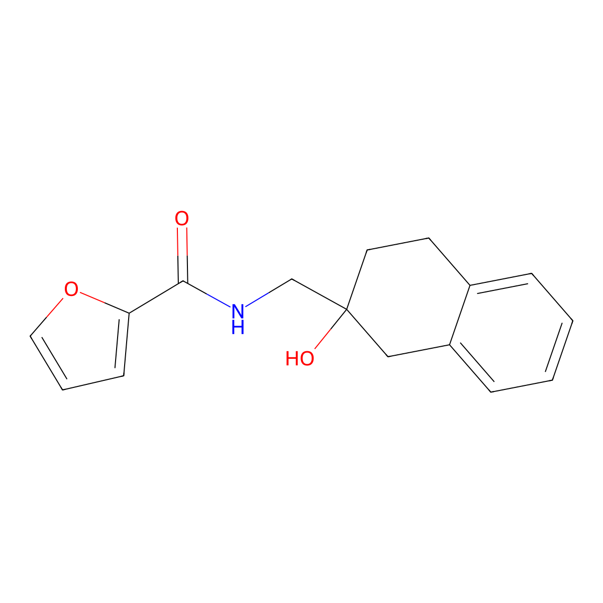 N-[(2-hydroxy-1,2,3,4-tetrahydronaphthalen-2-yl)methyl]furan-2-carboxamide molecular structure, CAS 1421528-41-7