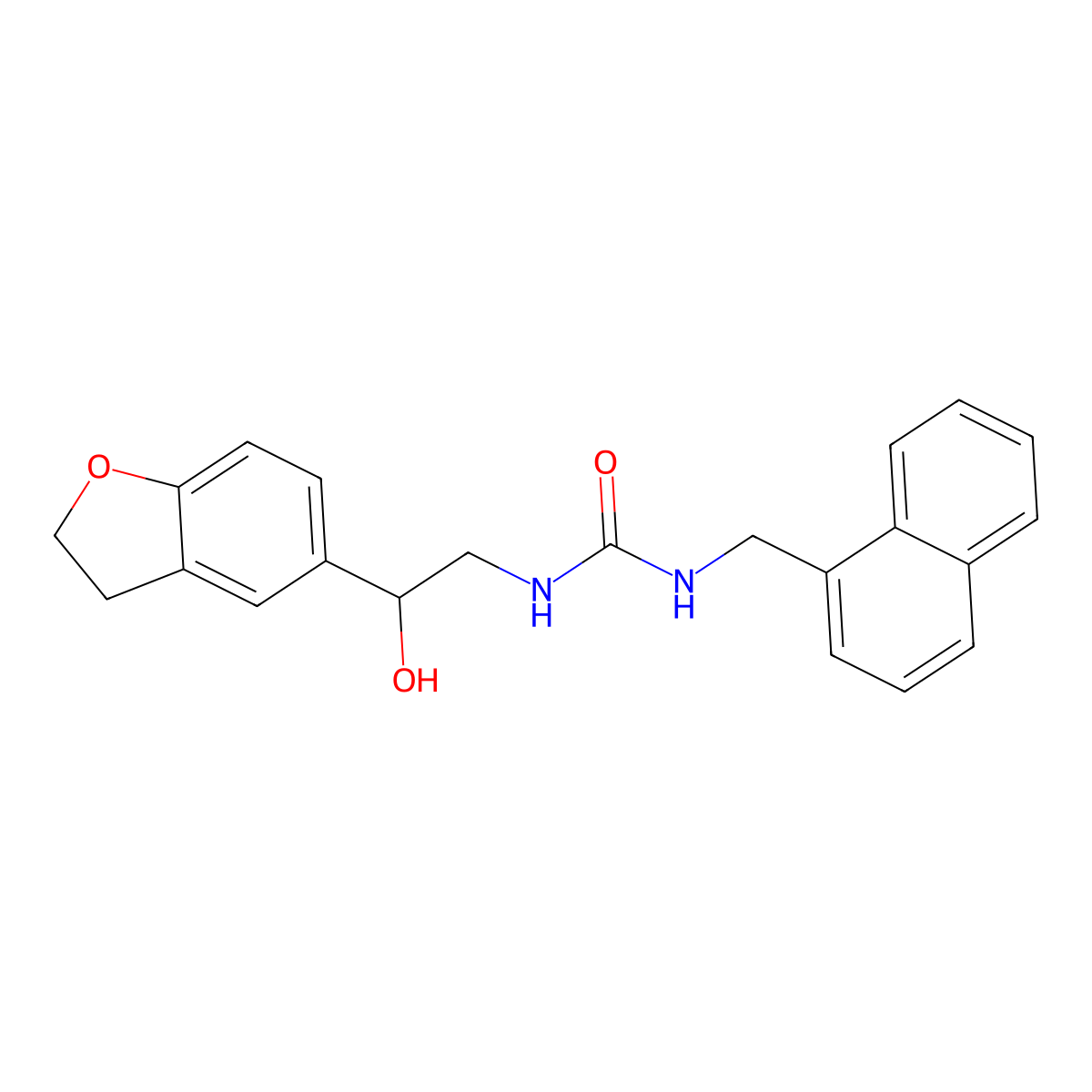 1-(2-(2,3-Dihydrobenzofuran-5-yl)-2-hydroxyethyl)-3-(naphthalen-1-ylmethyl)urea molecular structure, CAS 1421528-94-0