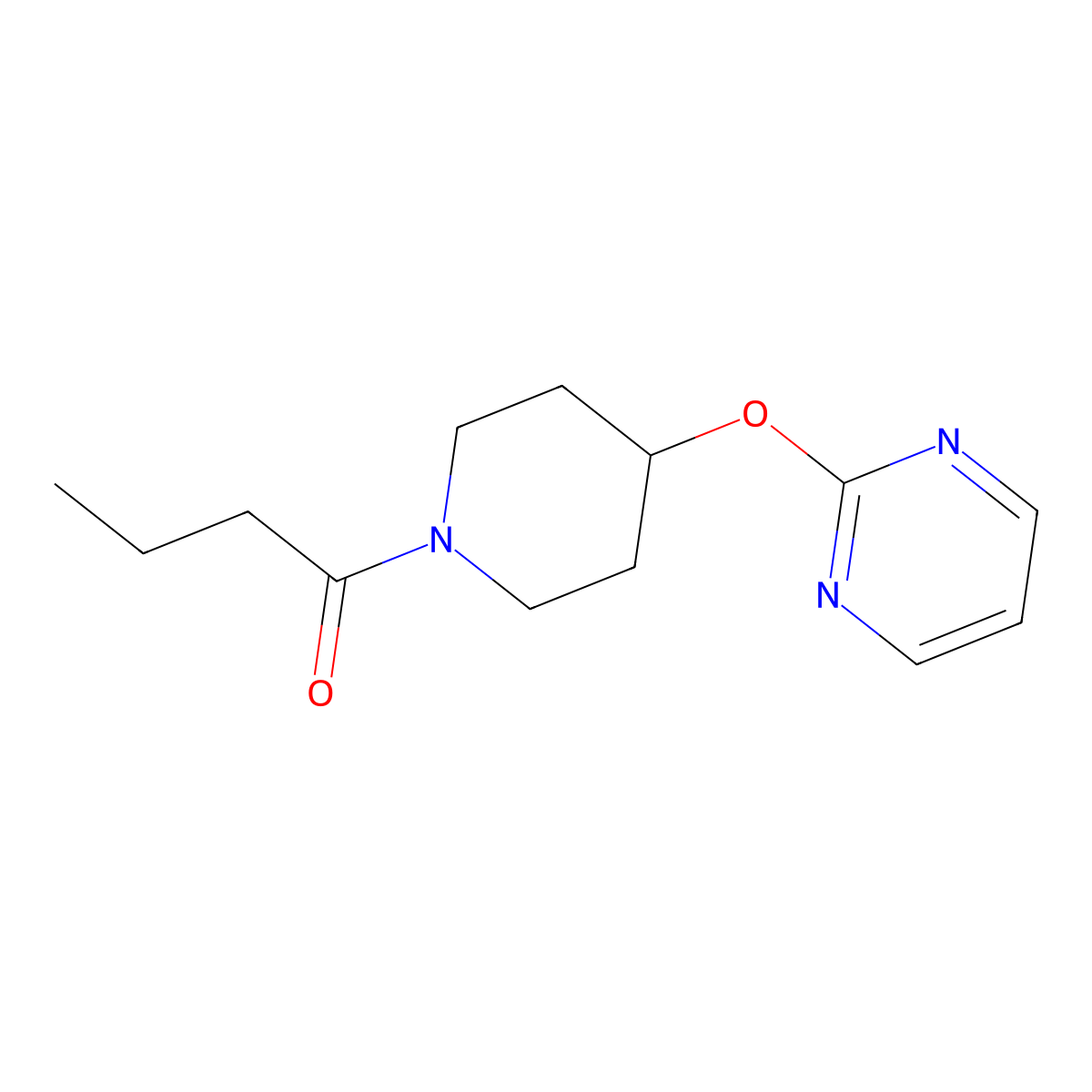 1-(4-(Pyrimidin-2-yloxy)piperidin-1-yl)butan-1-one molecular structure, CAS 1421529-23-8